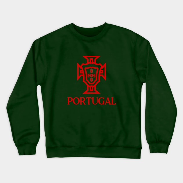 Portugal Red Crewneck Sweatshirt by VRedBaller